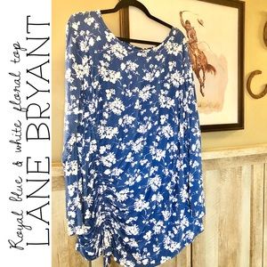 Lane Bryant Floral Top with Ruching